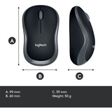 Logitech Wireless Mouse M185, Maus grau, Retail