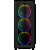 Sharkoon RGB WAVE, Tower-Gehäuse schwarz, Seitenteil aus gehärtetem Glas