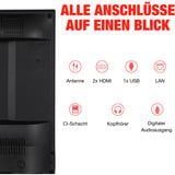 Telefunken D32Q751X2CW, QLED-Fernseher 80 cm (32 Zoll), schwarz, FullHD, Android TV