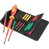 Wera Kraftform Kompakt VDE 15 Torque extra slim 1 Tool Finder, 15-teilig, Schraubendreher rot/gelb, inkl. Drehmoment-Steckgriff, VDE-Wechselklingen