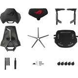 ASUS ROG Destrier Ergo Gaming-Stuhl black schwarz/grau, mobile Gaming-Armstützmodus, Akustikpaneel