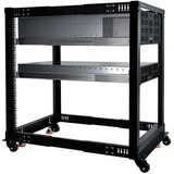 Alphacool ES 19" Open Frame Serverrack , Rack, Server-Gehäuse schwarz, 15 Höheneinheiten