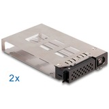 DeLOCK Slim Bay Wechselrahmen für 2 x 2.5″ U.2 NVMe SSD, Laufwerksgehäuse 