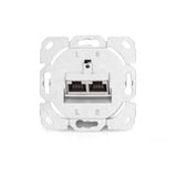 Digitus CAT.6A Datenanschlussdose, Aufputz, geschirmt, 2x RJ-45 LSA weiß, 5 Stück, Klasse E