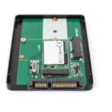 Digitus DA-71118 2,5" Festplatten- Einbaurahmen, Laufwerksgehäuse schwarz, für M.2 oder mSATA