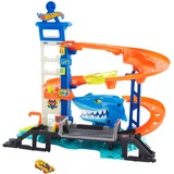 Hot Wheels City Hai-Angriff , Rennbahn Parkgarage inkl. 1 Spielzeugauto