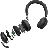 Jabra Evolve2 75, Headset schwarz, Link380a, MS