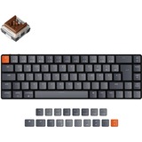 Keychron K7, Gaming-Tastatur schwarz/grau, DE-Layout, Keychron Low Profile Optical Brown, Hot-Swap, Aluminiumrahmen