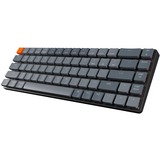 Keychron K7, Gaming-Tastatur schwarz/grau, DE-Layout, Keychron Low Profile Optical Brown, Hot-Swap, Aluminiumrahmen