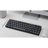 Keychron K7, Gaming-Tastatur schwarz/grau, DE-Layout, Keychron Low Profile Optical Brown, Hot-Swap, Aluminiumrahmen
