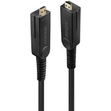 Lindy 20m Fibre Optic Hybrid Micro-HDMI 18G, Kabel schwarz, 20 Meter