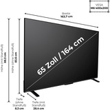 Toshiba 65QV2363DA, QLED-Fernseher 164 cm (65 Zoll), schwarz, UltraHD/4K, Triple Tuner, Smart TV, VIDAA