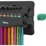 Wera 950/9 Hex-Plus Multicolour 3 Winkelschlüsselsatz, 9-teilig, Schraubendreher mit Aufsteller, BlackLaser-Oberfläche