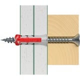 fischer Dübel DUOPOWER 6x30 BigBox hellgrau/rot, 950 Stück, wiederverschließbare Dose