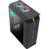 Aerocool Gladiator Duo G-BK-v1, Tower-Gehäuse schwarz, Tempered Glass