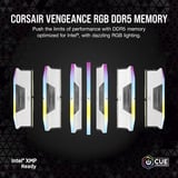 Corsair DIMM 64 GB DDR5-5600 (2x 32 GB) Dual-Kit, Arbeitsspeicher weiß, CMH64GX5M2B5600C40W, Vengeance RGB, INTEL XMP