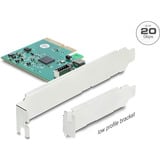 DeLOCK PCI-E x4 Karte>1x int. USB 20 Gbps Typ-E Key-A Low Profile, Schnittstellenkarte 