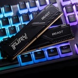 Kingston FURY DIMM 64 GB DDR4-3600 (2x 32 GB) Dual-Kit, Arbeitsspeicher schwarz, KF436C18BBK2/64, Beast, INTEL XMP