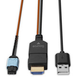 Lindy 100m MPO-Glasfaser HDMI 8K60 Extender, HDMI Verlängerung orange/schwarz