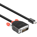 Lindy Mini DisplayPort an DVI Adapterkabel schwarz, 3m