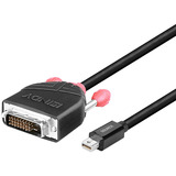Lindy Mini DisplayPort an DVI Adapterkabel schwarz, 3m