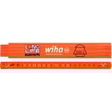 Wiha Elektriker-Gliedermaßstab Longlife, 2 Meter, Messlatte orange