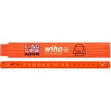 Wiha Elektriker-Gliedermaßstab Longlife, 2 Meter, Messlatte orange