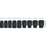 Bosch Professional PRO Impact Steckschlüsseleinsatz-Set 1/4", 9-teilig schwarz, Standard