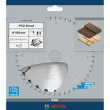 Bosch Professional PRO Wood Kreissägeblatt, Ø 160mm, 24Z Bohrung 20mm, für Handkreissägen