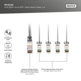 Digitus 40G QSFP+ zu 4XSFP+ Direct Attach Kabel 2m 