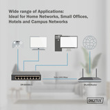 Digitus 8-Port Gigabit, Switch schwarz