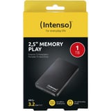 Intenso Memory Play 1 TB, Externe Festplatte schwarz, USB-A 3.2 Gen 1 (5 Gbit/s)
