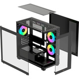 Ocypus Gamma C50 ARGB , Tower-Gehäuse schwarz, Tempered Glass