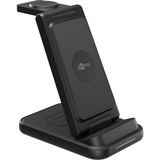 goobay Kabelloses 3in1-Ladegerät, 15 W, Ladestation schwarz