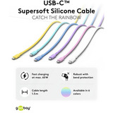 goobay USB 2.0 Silikonkabel gelb, USB-C Stecker > USB-C Stecker gelb, 1,5 Meter, PD 60 Watt