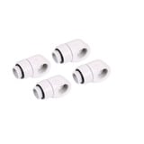 Alphacool Eiszapfen L-Verbinder drehbar G1/4 AG auf G1/4 IG - White, Verbindung weiß, 4er Set
