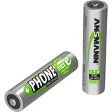 Ansmann 550mAh DECT, Akku silber, 2x AAA (Micro)