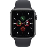 Apple Watch SE, Smartwatch grau/schwarz, 44mm, Sportarmband, Aluminium-Gehäuse, LTE