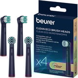 Beurer TB Bürstenköpfe Clean Eco Green Planet, Aufsteckbürste dunkelblau, 4er Pack