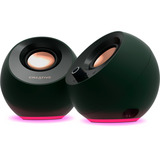 Creative Pebble Pro, PC-Lautsprecher schwarz, Klinke, USB-A/C, Bluetooth, Digitalverstärker, RGB-Beleuchtung