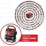 EINHELL Power X-Change Akku-Kompressor TE-AC 18/75 Li OF-Solo, 18Volt schwarz/rot, ohne Akku und Ladegerät