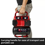 EINHELL Power X-Change Akku-Kompressor TE-AC 18/75 Li OF-Solo, 18Volt schwarz/rot, ohne Akku und Ladegerät