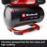 EINHELL Power X-Change Akku-Kompressor TE-AC 18/75 Li OF-Solo, 18Volt schwarz/rot, ohne Akku und Ladegerät