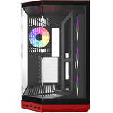 HYTE Y50 Wild Cherry, Tower-Gehäuse rot, Tempered Glass x 3