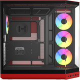 HYTE Y50 Wild Cherry, Tower-Gehäuse rot, Tempered Glass x 3