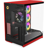 HYTE Y50 Wild Cherry, Tower-Gehäuse rot, Tempered Glass x 3