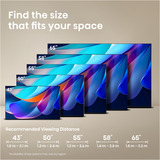 Hisense 43A6S, LED-Fernseher 108 cm (43 Zoll), schwarz/dunkelgrau, UltraHD/4K, Triple Tuner