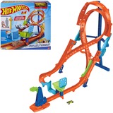 Hot Wheels Action Vertikaler 8er-Kurvensprung, Rennbahn inkl. 1 Spielzeugauto