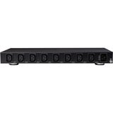 Lindy 8 Port IPower Switch (32623), Steckdosenleiste schwarz, Intelligente PDU mit 8 mess- und schaltbaren Stromausgängen