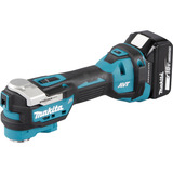 Makita Akku-Kombo-Kit DLX2592JX1, 18Volt, Bohrschrauber blau/schwarz, 2x Akku 5,0Ah, Akku-Bohrschrauber, Multifunktionswerkzeug, 2x Zubehör-Set